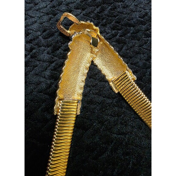 Vintage 1980s Gold-Tone Stretch Belt w/ Silver Accents – 29" - Picture 6 of 7